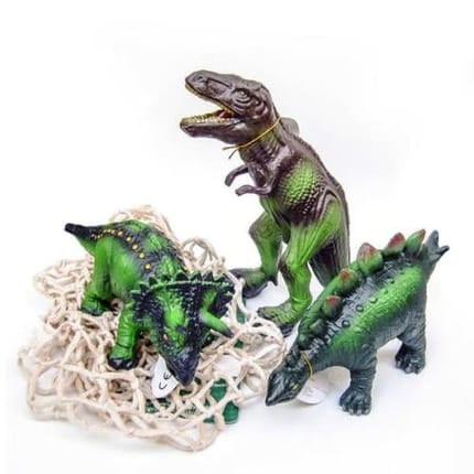 Animals 100% Natural Rubber - Dinosaurs, 3 pcs