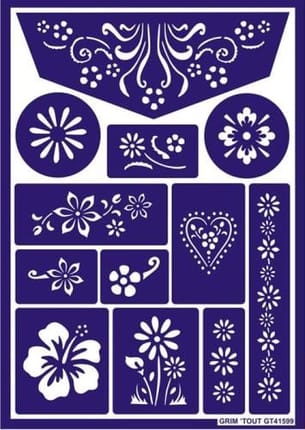Face Paint Stencils - Flowers