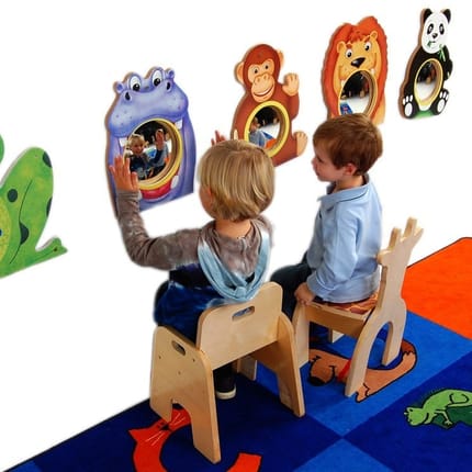 Animal Wall Mirrors - Panda and Friends