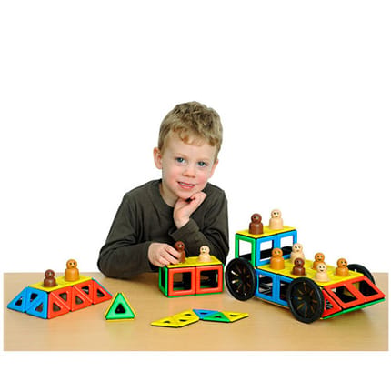 Polydron Magnetic Play Set - Car, 92 pcs