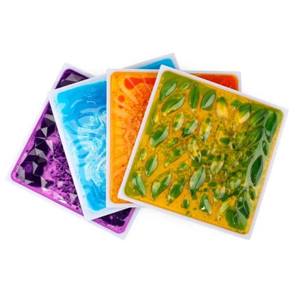 Squishy Tactile Gel Tiles 30 x 30 cm, 4 pcs