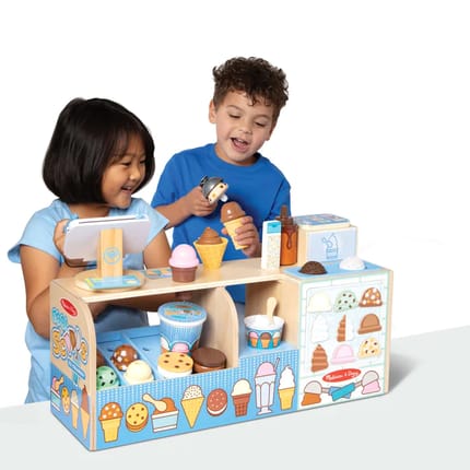 Wooden Cool Scoops Ice Creamery, 42 pcs