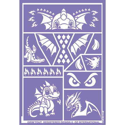 Face Paint Stencils - Dragon