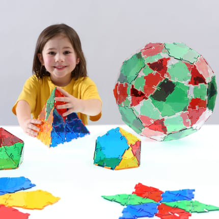 Polydron Construction Set - Crystal, 164 pcs