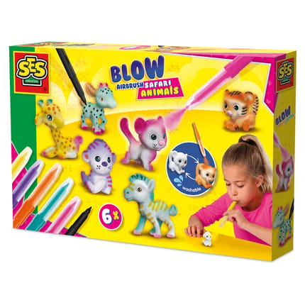 Blow Airbrush Pens - Safari Animals, 6 pcs