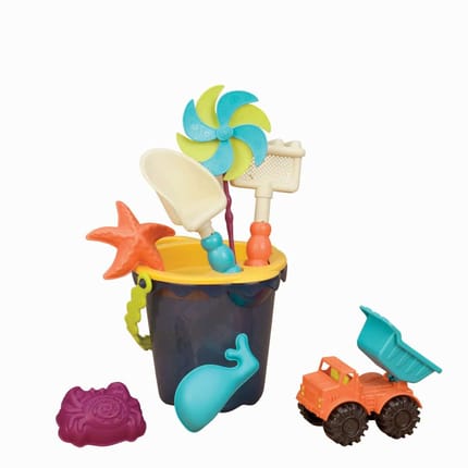 Sand Play - Sands Ahoy Bucket Set w. 8 pcs - Navy