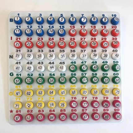 Raffle Accs. - Numbered Bingo Balls, 90 pcs
