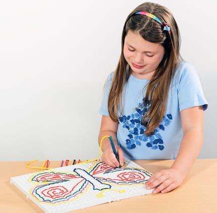 Lacing Play Boards - White, 4 pcs