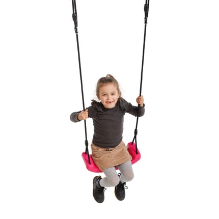 Plastic Swing - Pink (Black Rope)