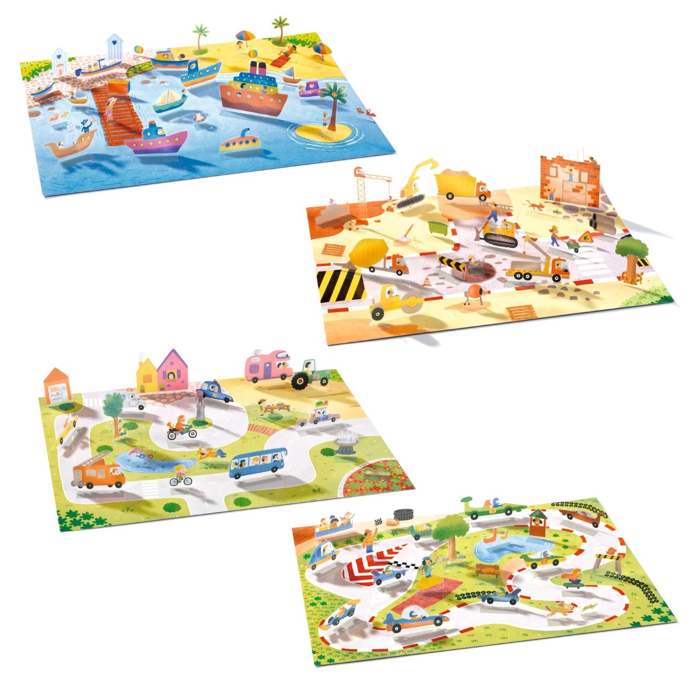 3D Lift-Up Stickers - Vehicles