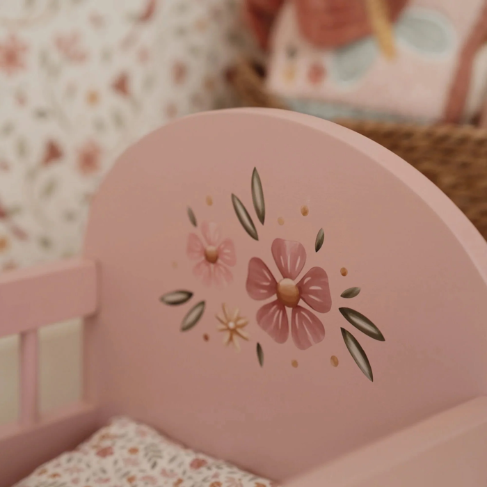 Doll Bed with Bedding - Rose