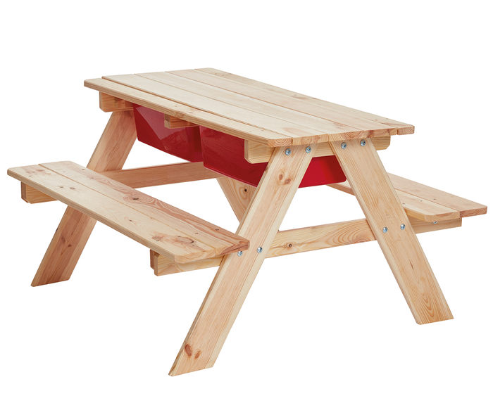 Table and Bench Set for Sand, Water and Mud Play