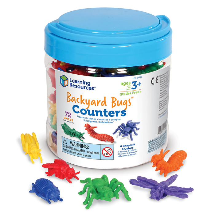 Count & Sort - Backyard Bugs Counters, 72 pcs