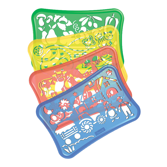 Drawing Stencils incl. Markers - Farm