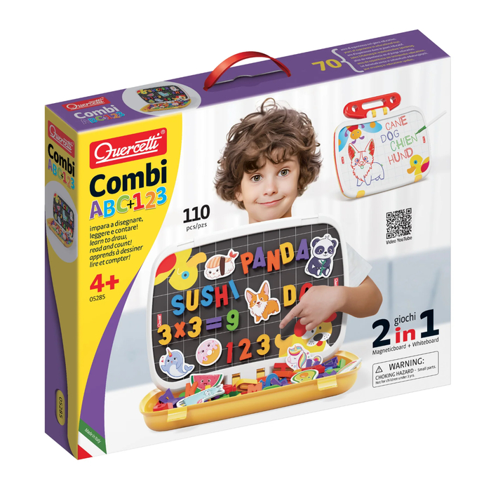 2-in-1 Magnetic Board with Letters & Numbers
