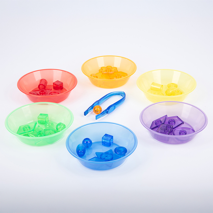 Translucent Colour Sorting Bowls, 6 pcs