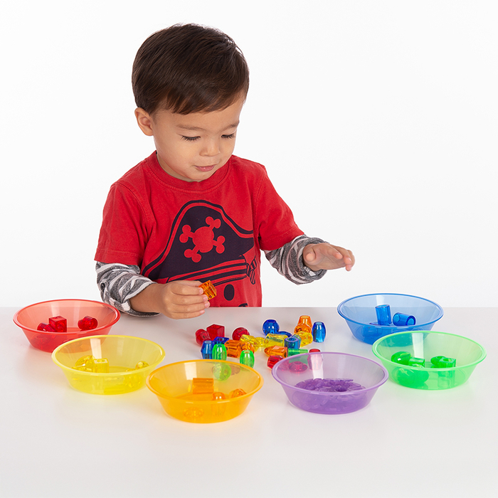 Translucent Colour Sorting Bowls, 6 pcs