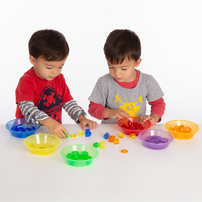 Translucent Colour Sorting Bowls, 6 pcs