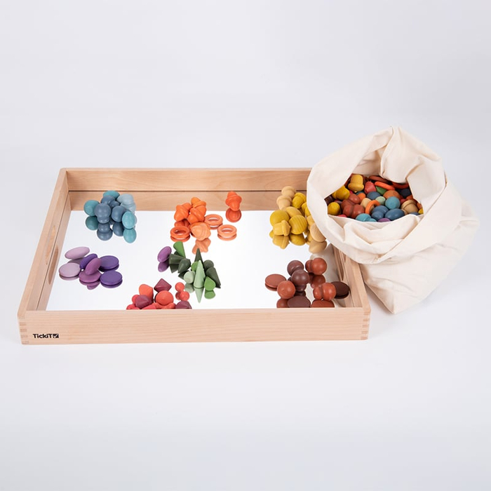 Wooden Mirror Tray - Large