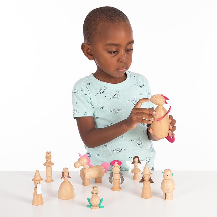 Enchanted Wooden Figures, 10 pcs