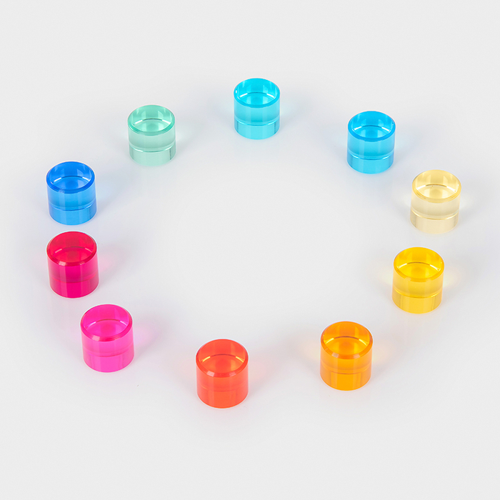 Translucent Gem Circles, 10 pcs