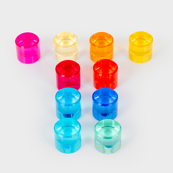 Translucent Gem Circles, 10 pcs