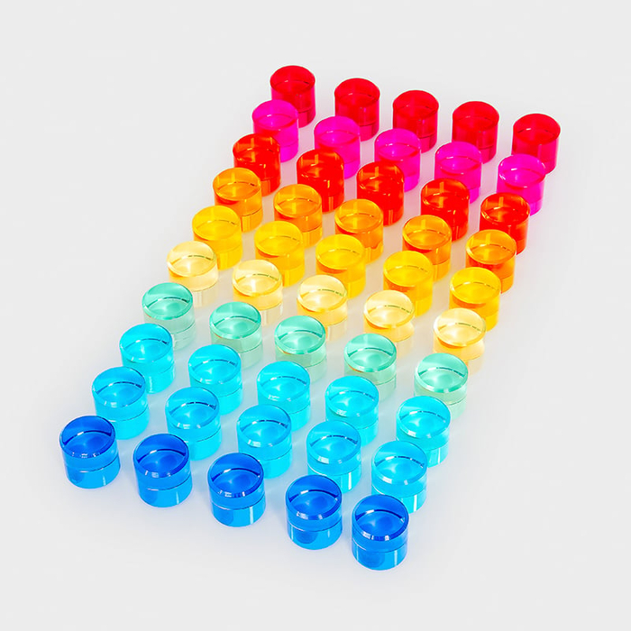 Translucent Gem Circles, 50 pcs