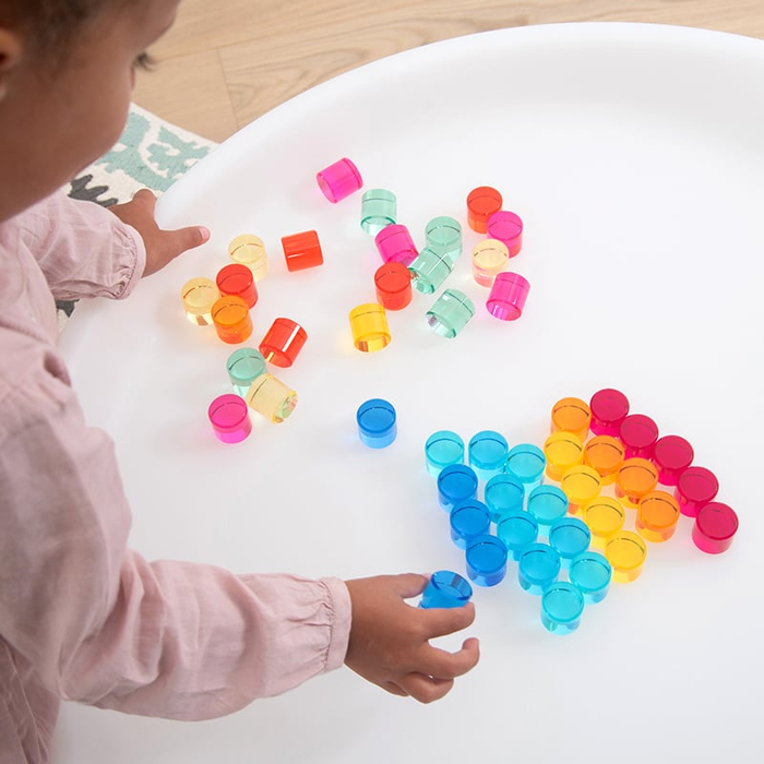Translucent Gem Circles, 50 pcs