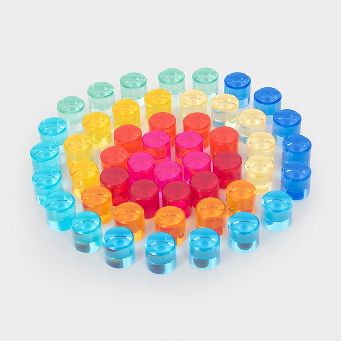 Translucent Gem Circles, 50 pcs