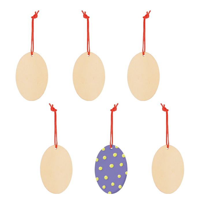 Paint Your Own Easter Egg Ornaments, 6 pcs