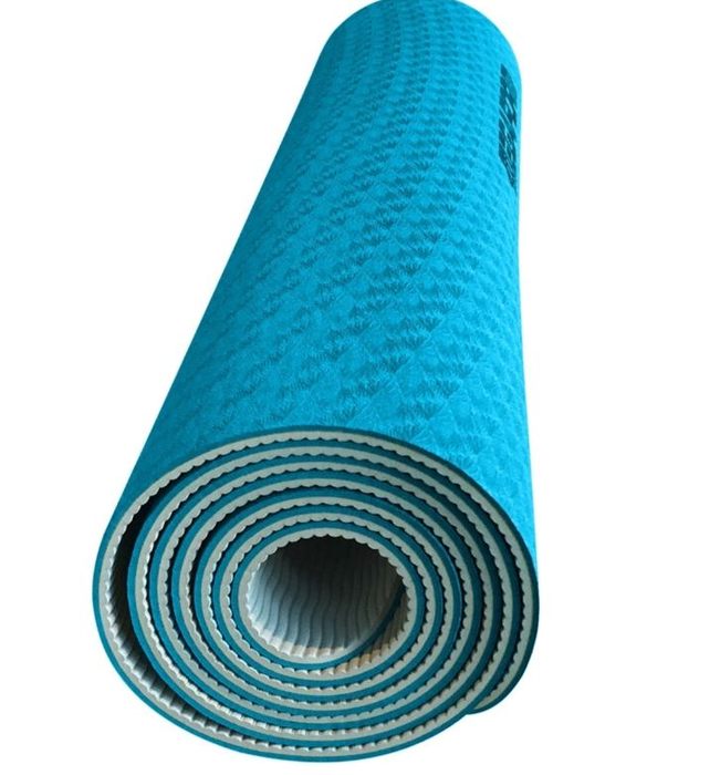 Yoga Mat 183x61 cm - Blue/Grey