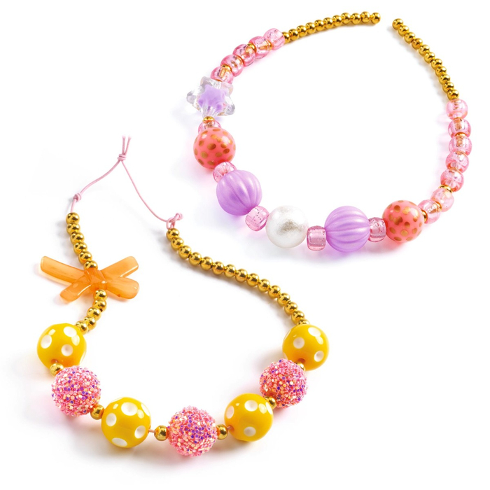 Plastic Beads - Gold Mix, 200+ pcs