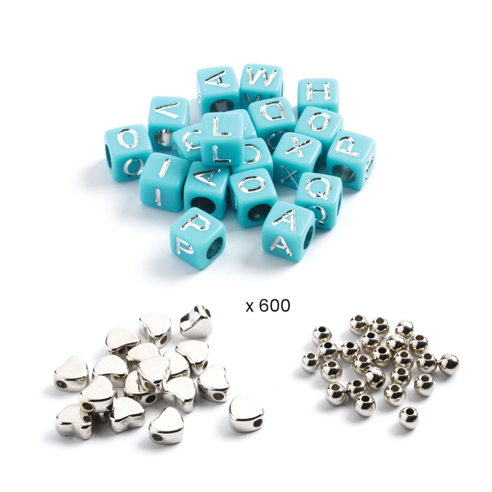 Letter Beads - Silver Mix, 1,000 pcs