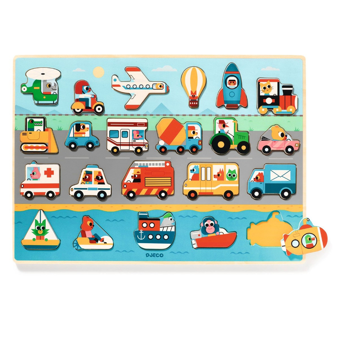 Puzzle with 22 Pieces - Transport