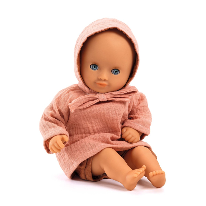 Pomea Doll Clothes - Bonnet Outfit, Peach