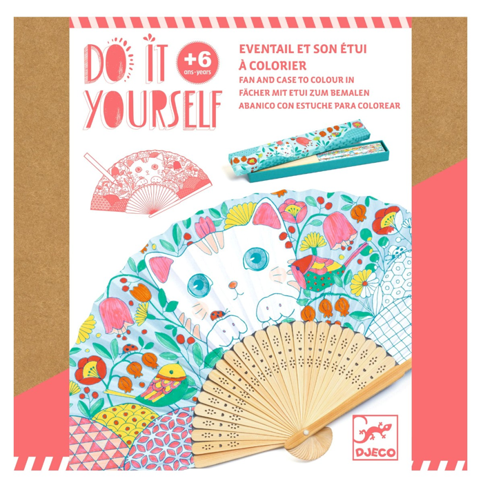 DIY Kit - Paint Your Own Folding Fan, Cat