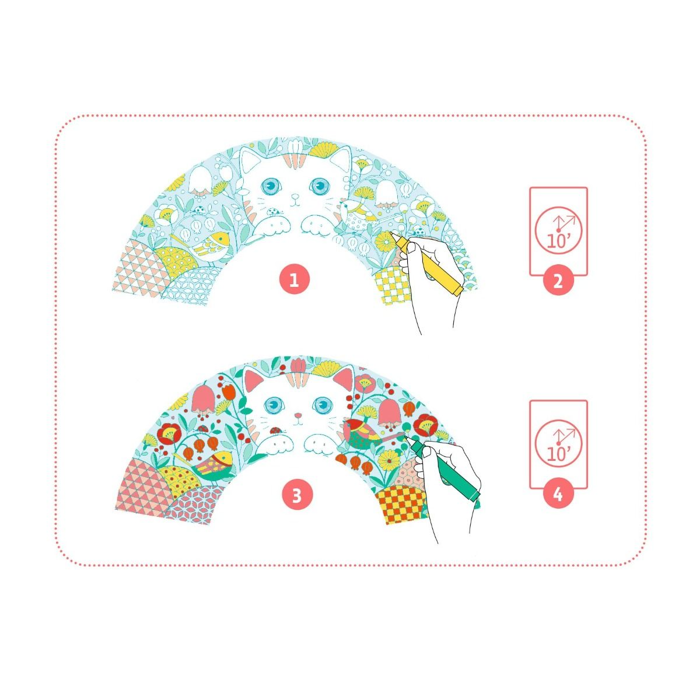 DIY Kit - Paint Your Own Folding Fan, Cat