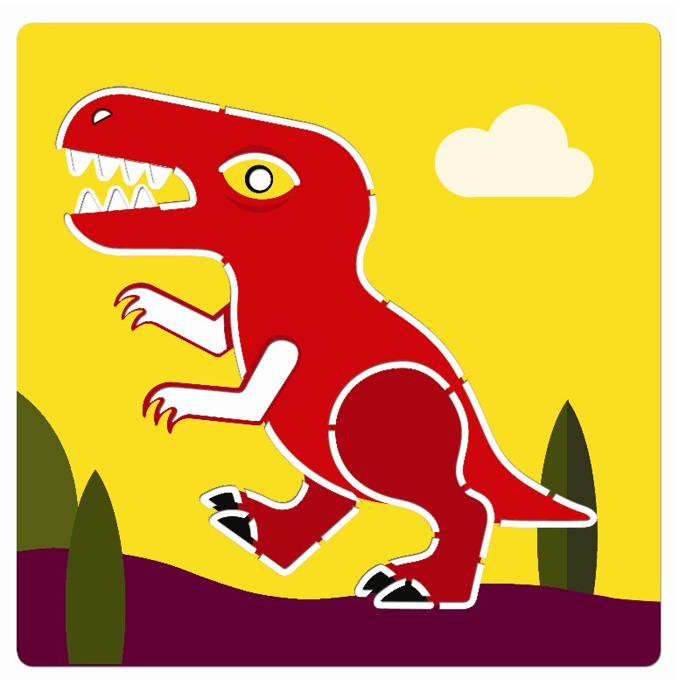 Drawing Stencils - Dinosaurs, 5 pcs