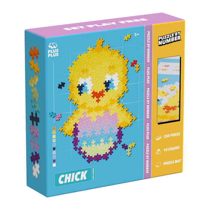 Plus-Plus - Puzzle By Number, Chick, 250 pcs