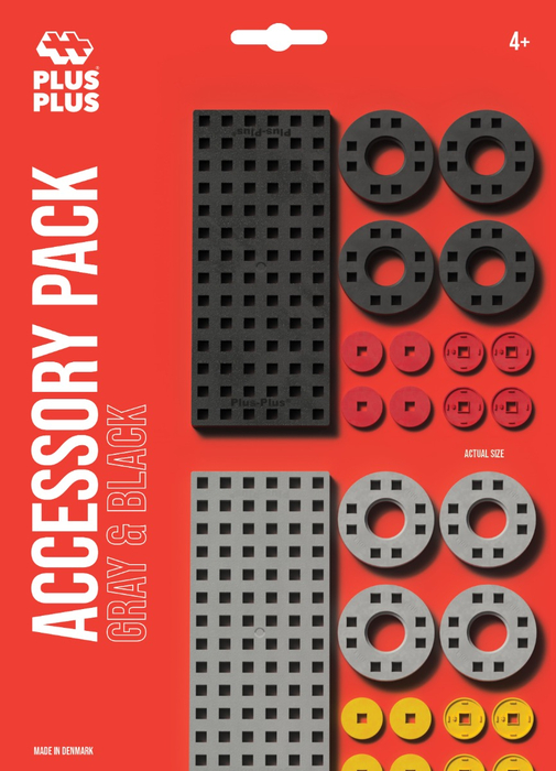 Plus-Plus Accessory Pack - Gray & Black, 30 pcs