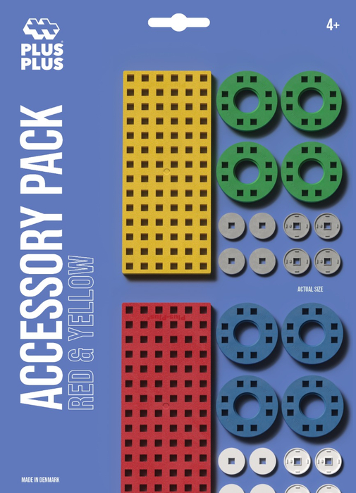 Plus-Plus Accessory Pack - Red & Yellow, 30 pcs