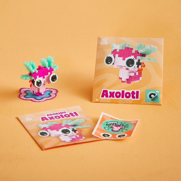 Plus-Plus Pet Pack - Pink Axolotl, 39 pcs