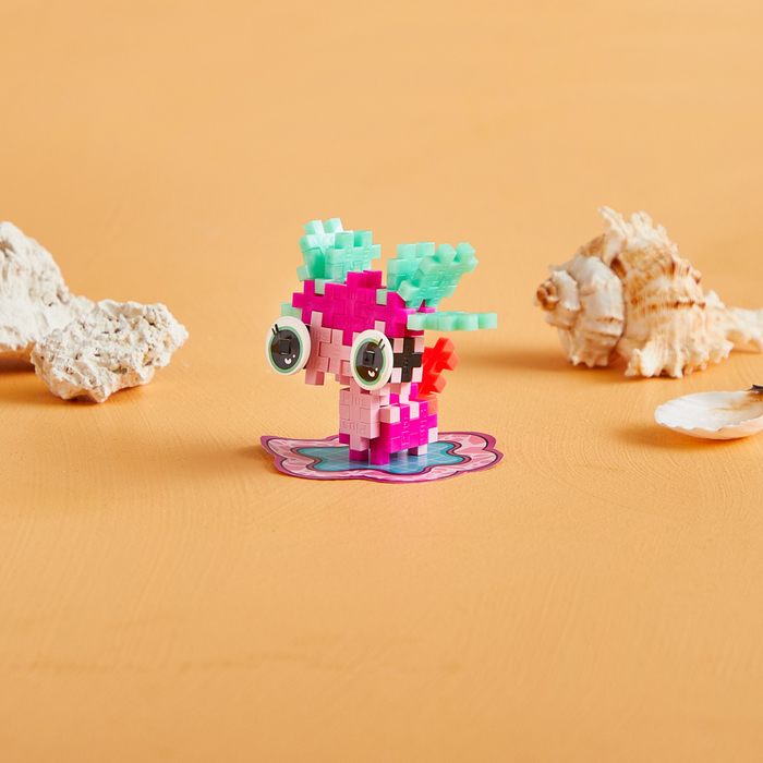 Plus-Plus Pet Pack - Pink Axolotl, 39 pcs
