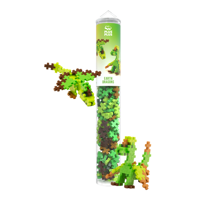 Plus-Plus - Earth Dragons, Tube with 100 pcs