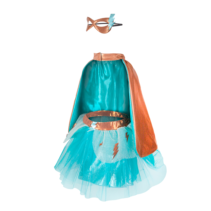Superheroine Costume - Blue, Size 4-6 yrs