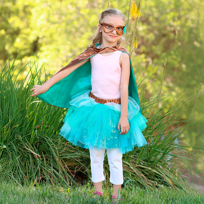 Superheroine Costume - Blue, Size 4-6 yrs