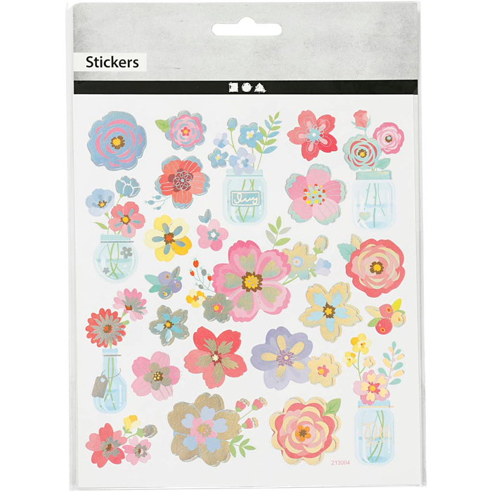 Stickers - Spring Flowers, 1 Sheet