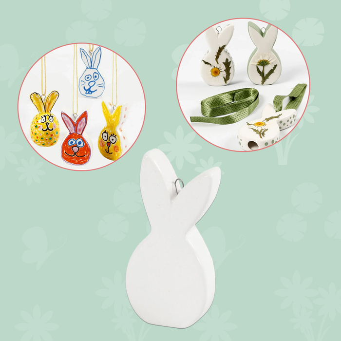 Ceramic Easter Bunnies, 3 pcs