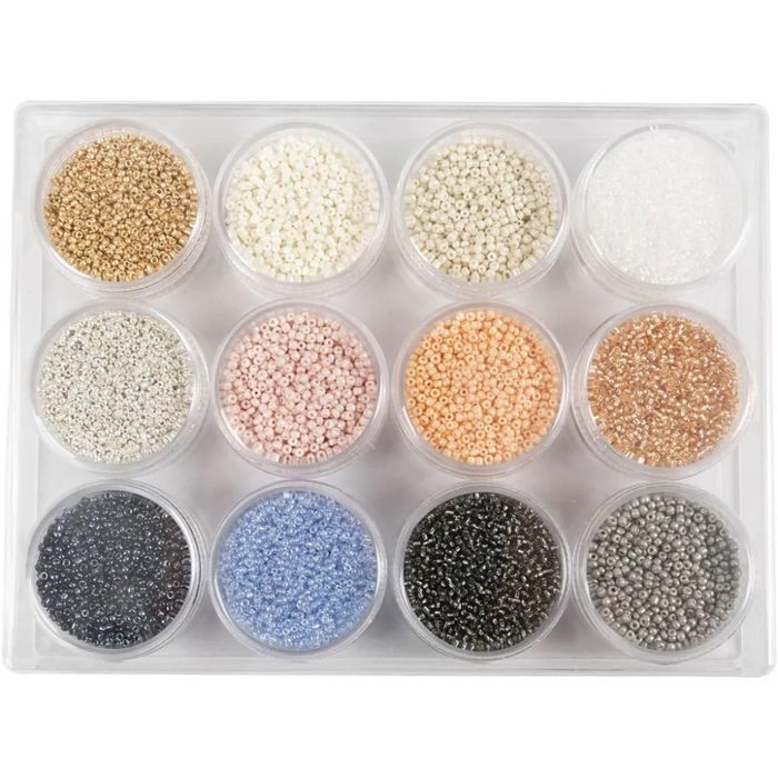 Seed Beads Ø1.7 mm 12 x 15 gr - Soft Colours