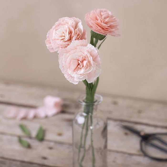 Crepe Paper Mini Kit - Pink Carnations
